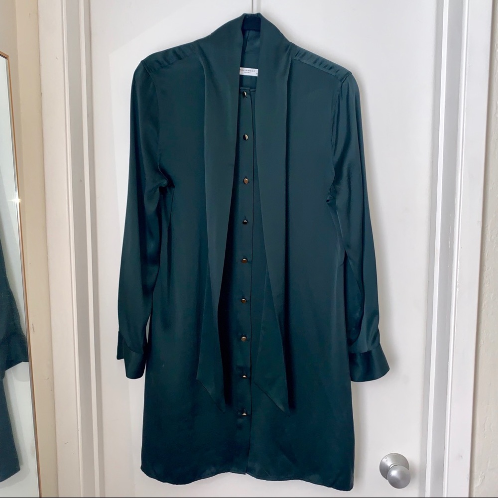 Equipment Lima Tie Neck Silk Dress